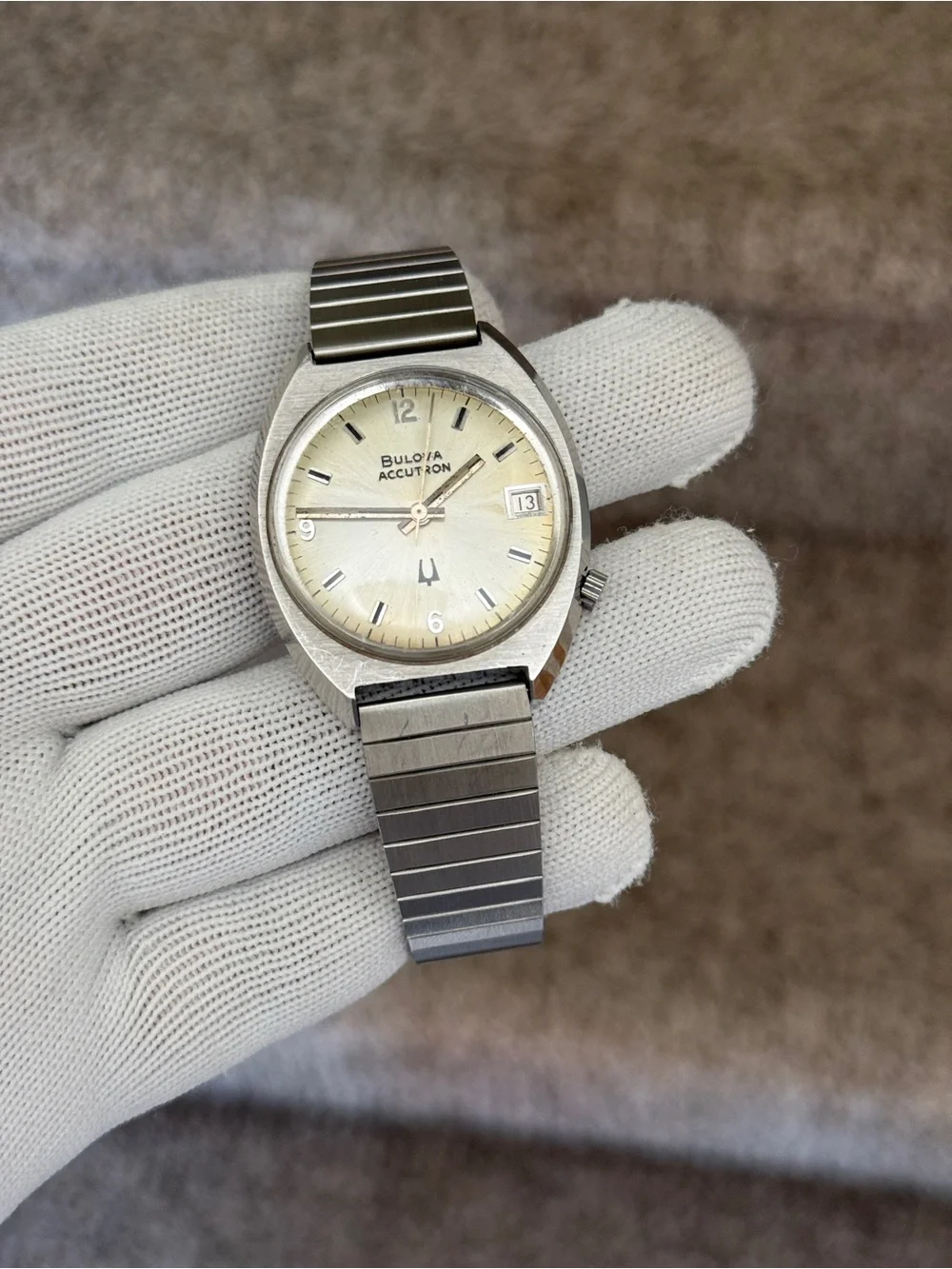 Bulova Accutron Vintage Silver Case rare collectible men’s watch